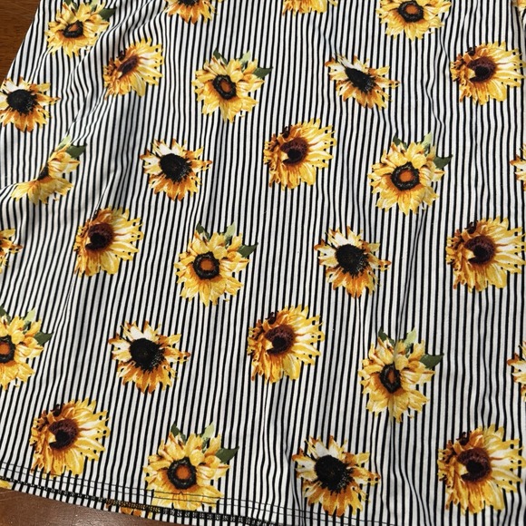 Jamie & Layla Shift Dress Women's Petites PS Above Knee Sunflower Floral Stretch - Picture 2 of 5